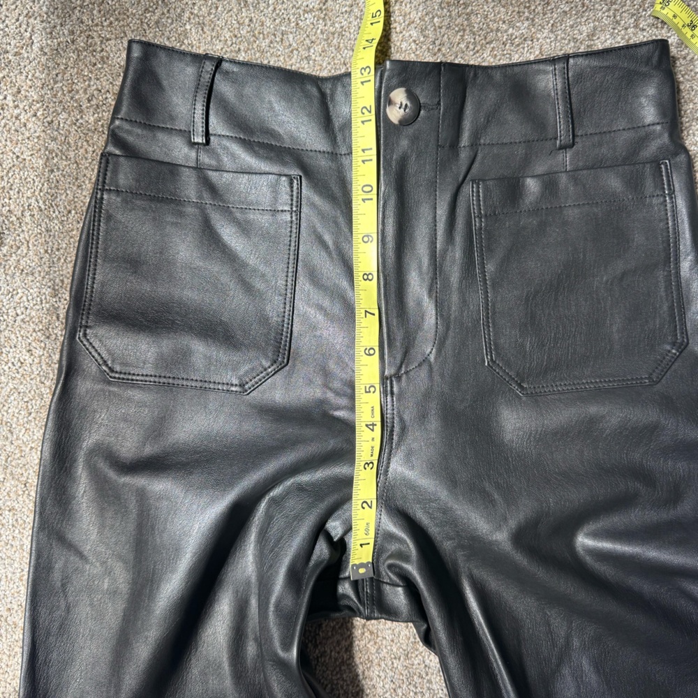Anthro Maeve Colette Wide Leg Vegan Leather Pants - Picture 14 of 16
